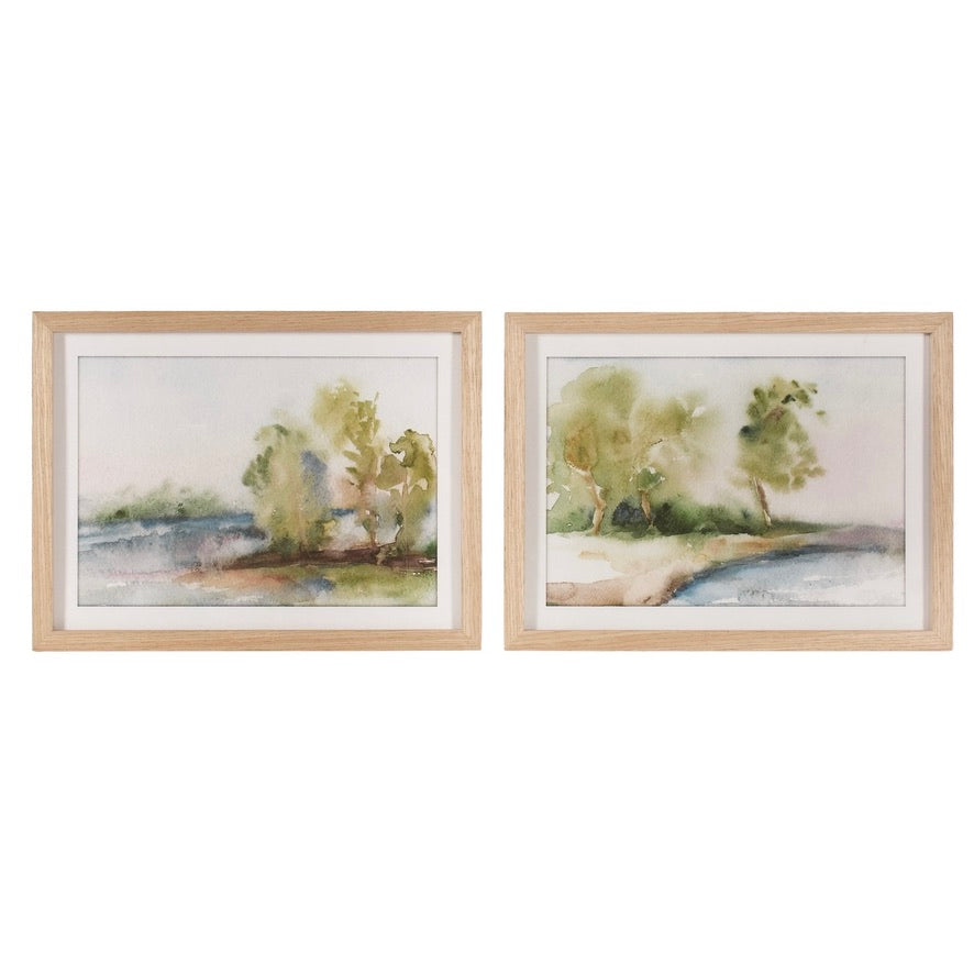 Watercolor Landscape Framed Art