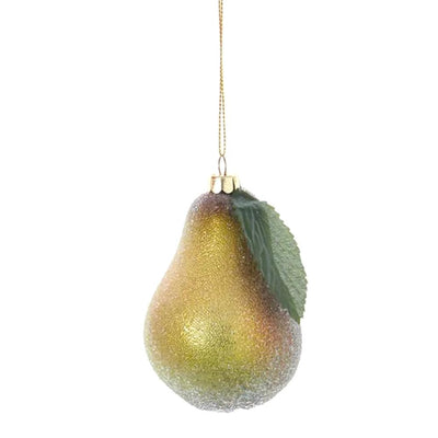 Kurt Adler Frosted Glass Pear Ornament | Putti Christmas Canada