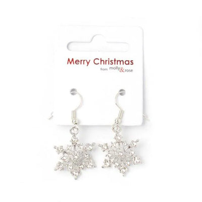 Silver Snowflake Christmas Earrings  | Putti Christmas