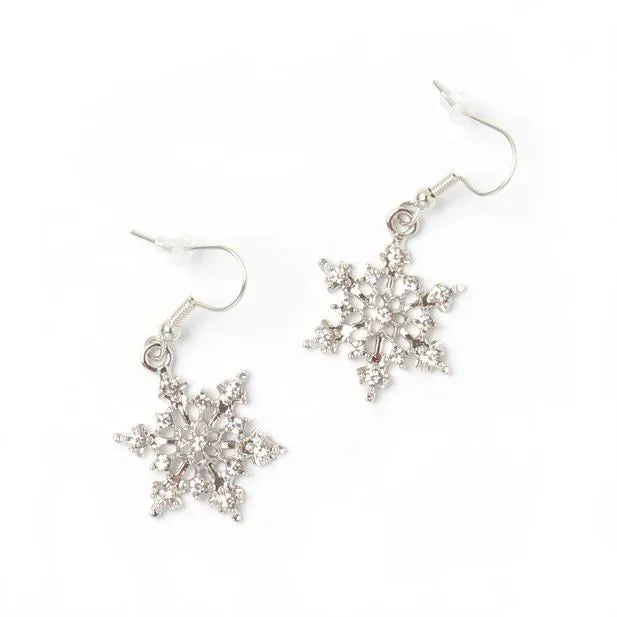 Silver Snowflake Christmas Earrings  | Putti Christmas