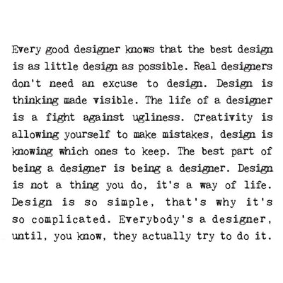 Designers Quotes Card | Putti Fine Furnishings