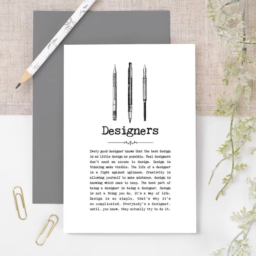 Designers Quotes Card | Putti Fine Furnishings