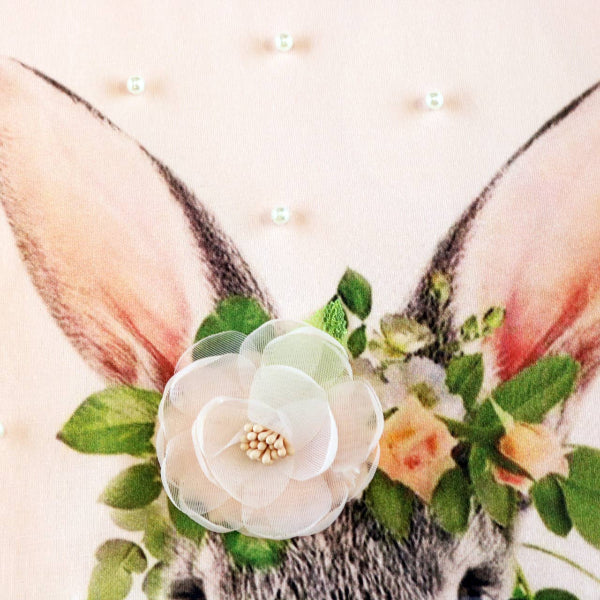Doe a Dear Bunny Tee - Pink | Le Petite Putti