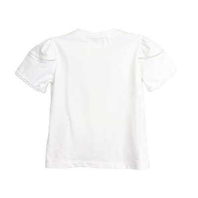 Doe a Dear White Puff Sleeve Bunny Tee | Le Petite Putti