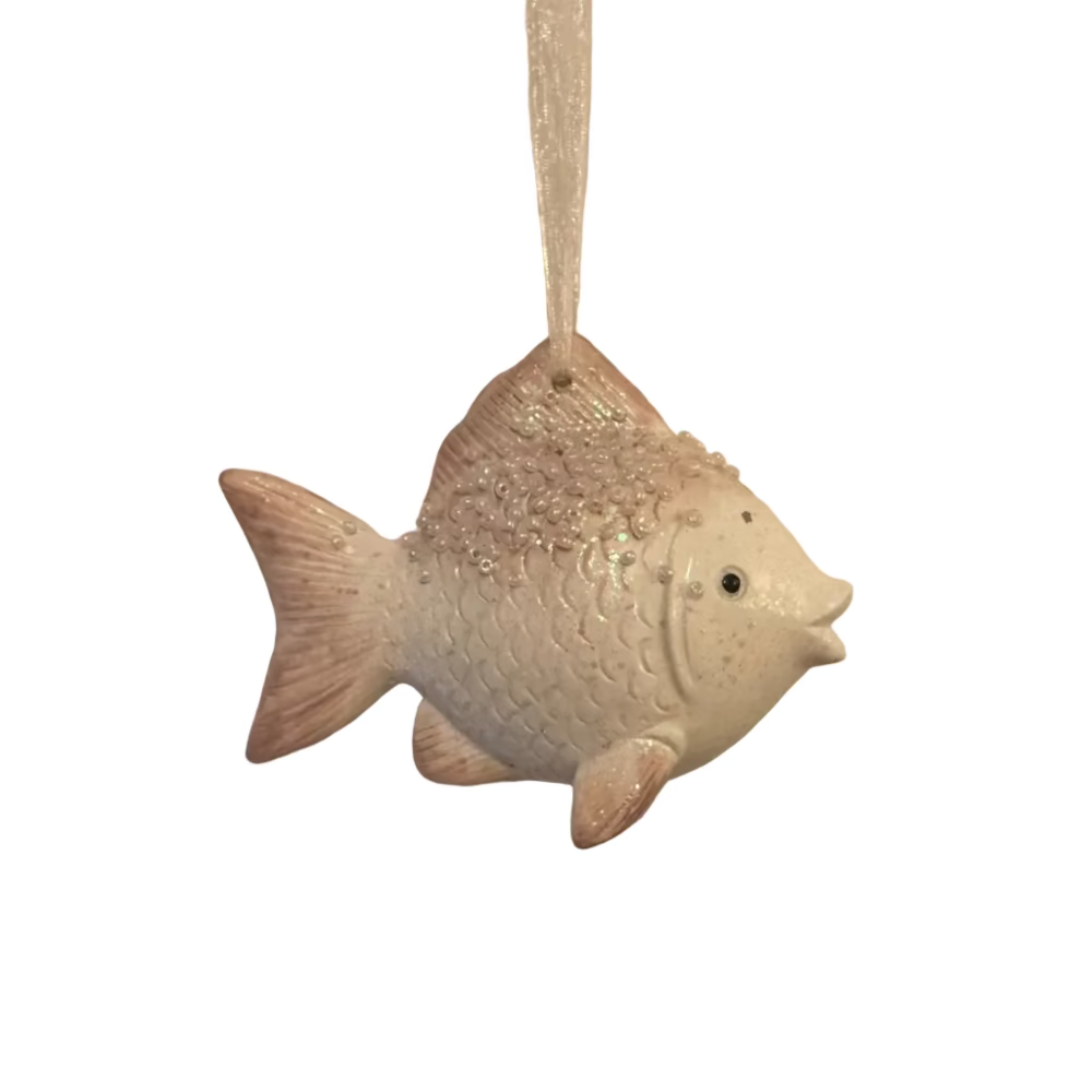 Iridescent Pink Angel Fish Ornament
