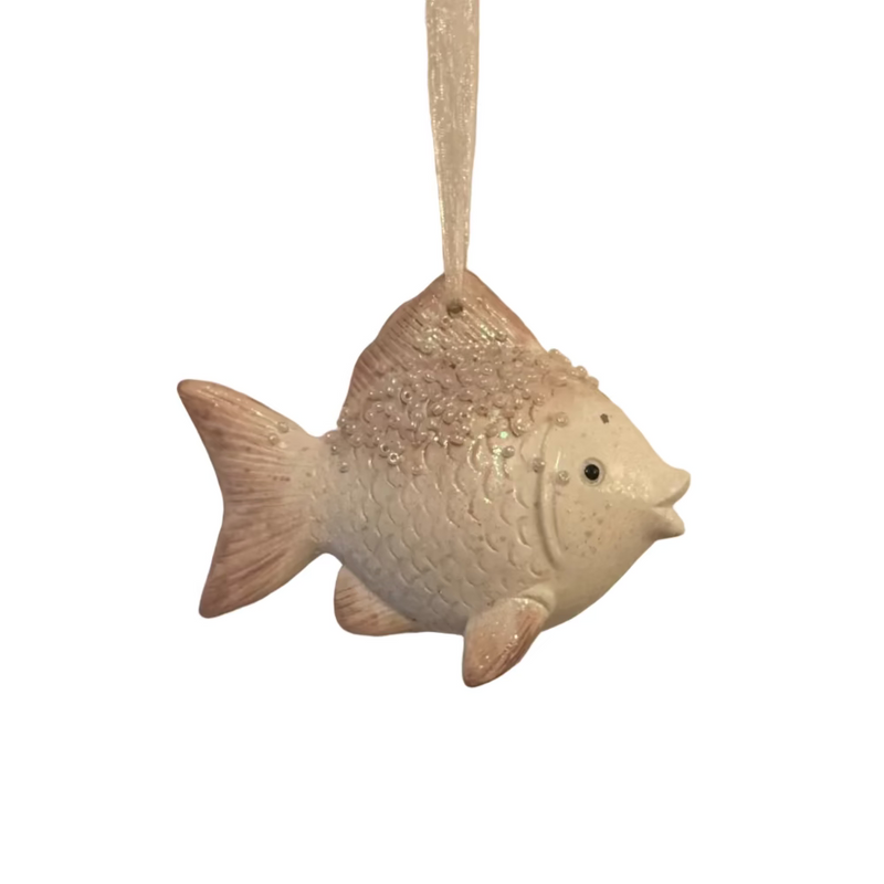 Iridescent Pink Angel Fish Ornament
