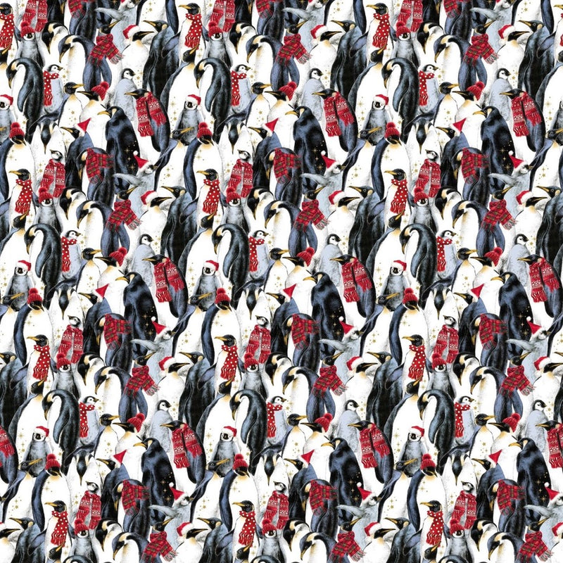 Penguins Christmas Wrapping Paper Roll