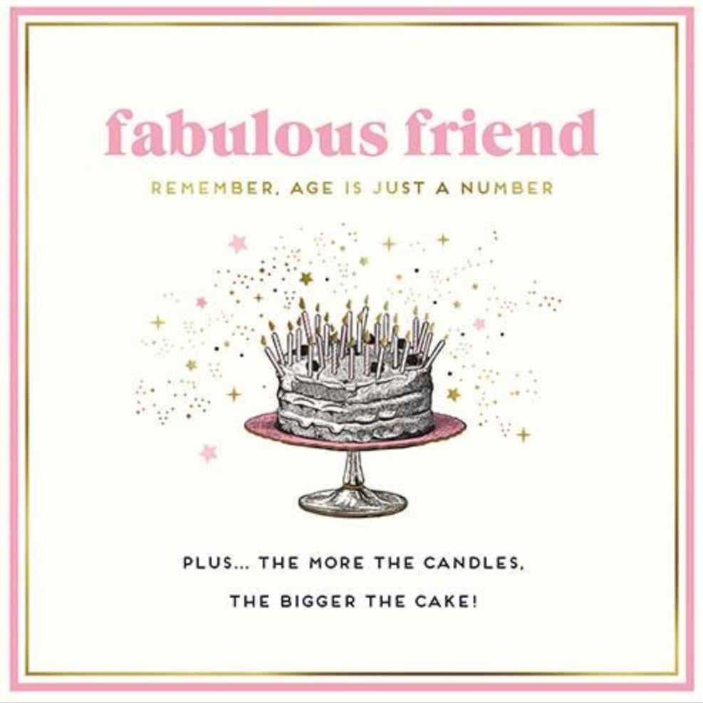 Fabulous Friend Cake Birthday Card