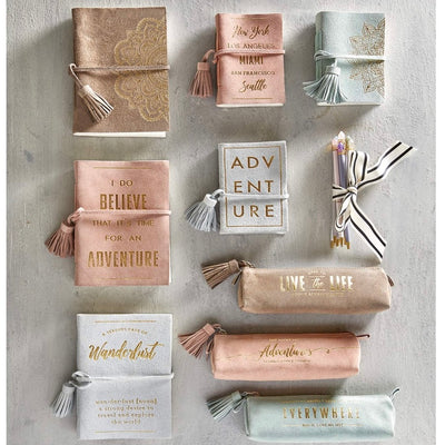 Grey Suede "Wanderlust" Notebook