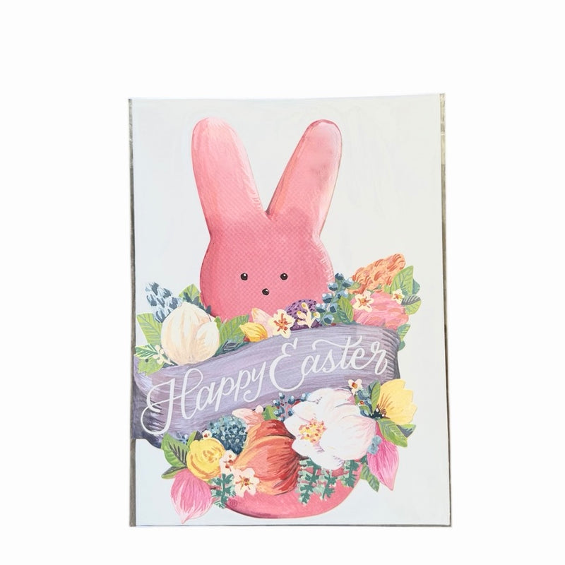 "Happy Easter" Die Cut Bunny Card