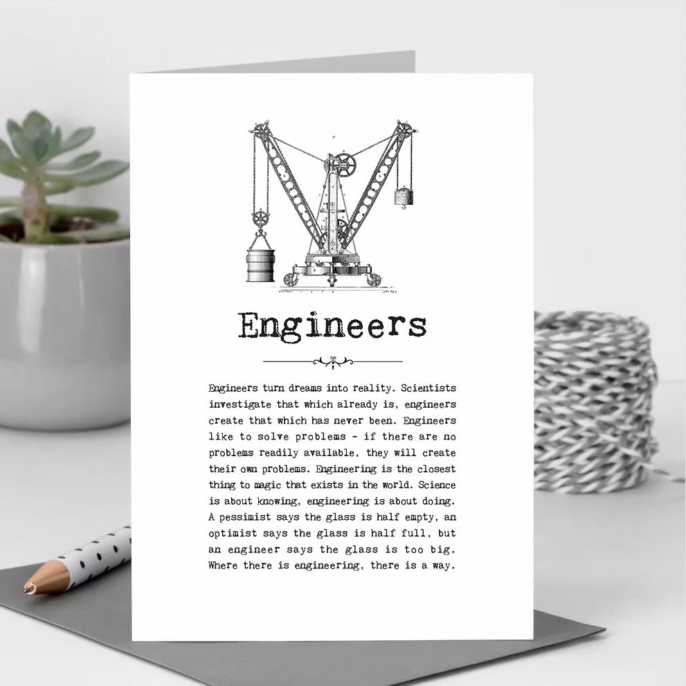 Engineers Quotes Card | Putti Fine Furnishings