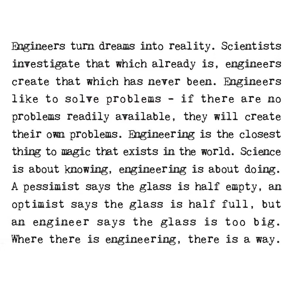 Engineers Quotes Card | Putti Fine Furnishings