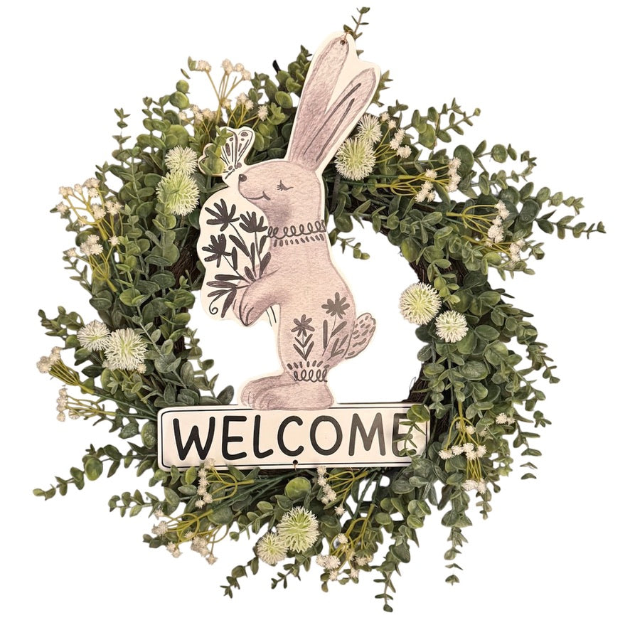 Eucalyptus Rabbit Wreath | Putti Fine Furnishings Easter