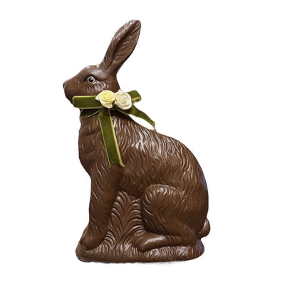 Faux Chocolate Standing Bunny with Bow
