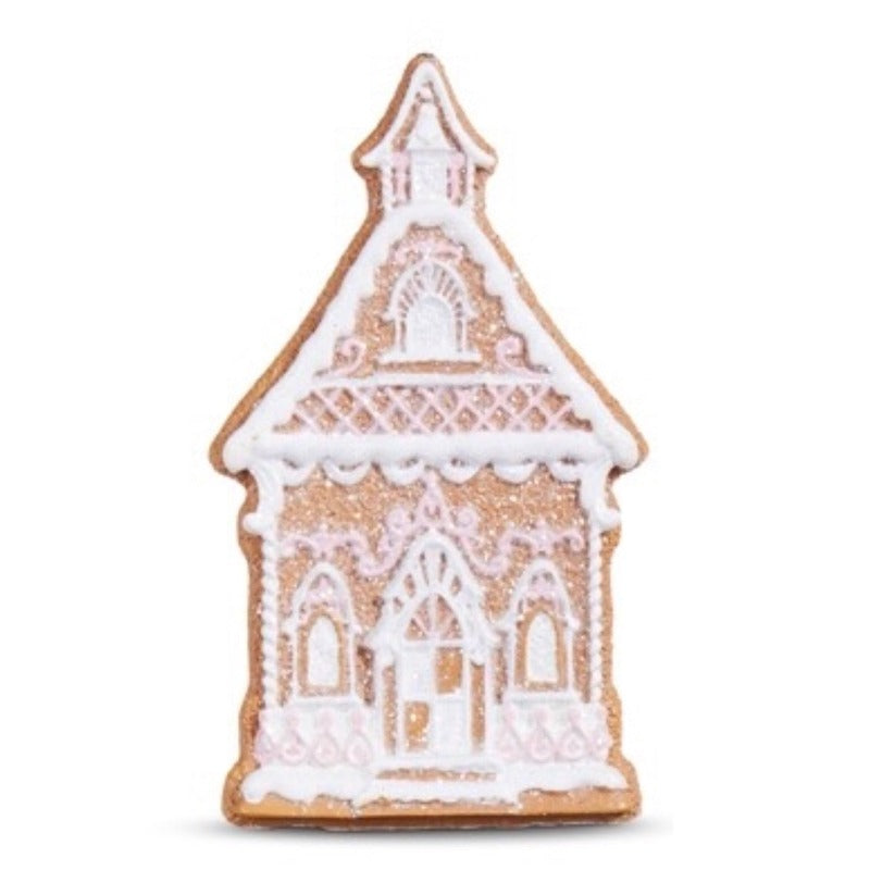 Pink Ginerbread House Ornament | Putti Christmas Decorations