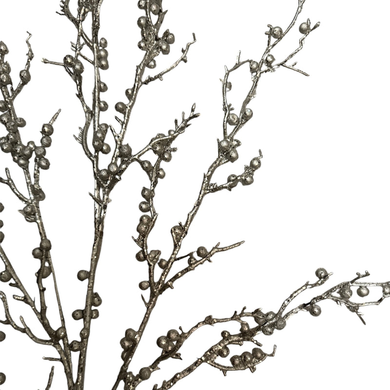 Pewter Berry Spray | Putti Christmas Decorations