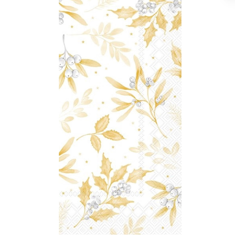 Branches of Harmony White Gold Paper Buffet Napkin