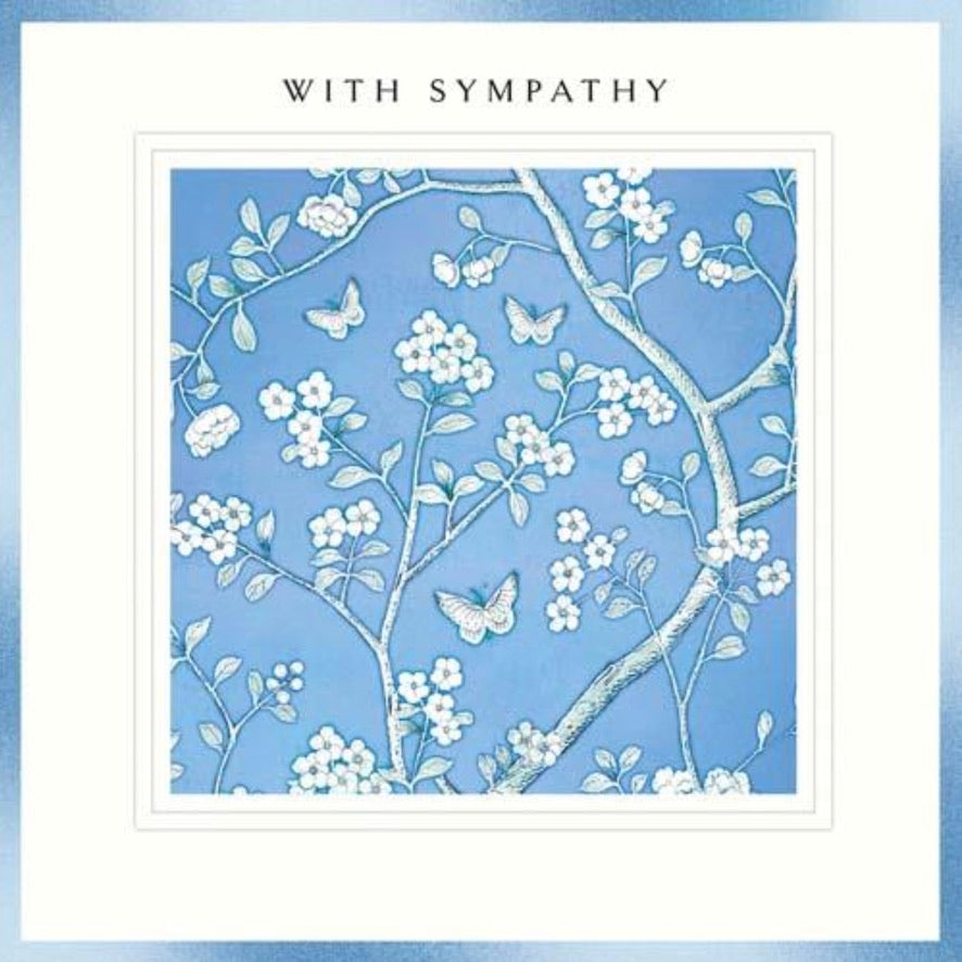 Blue Chinoiserie Sympathy Greeting Card
