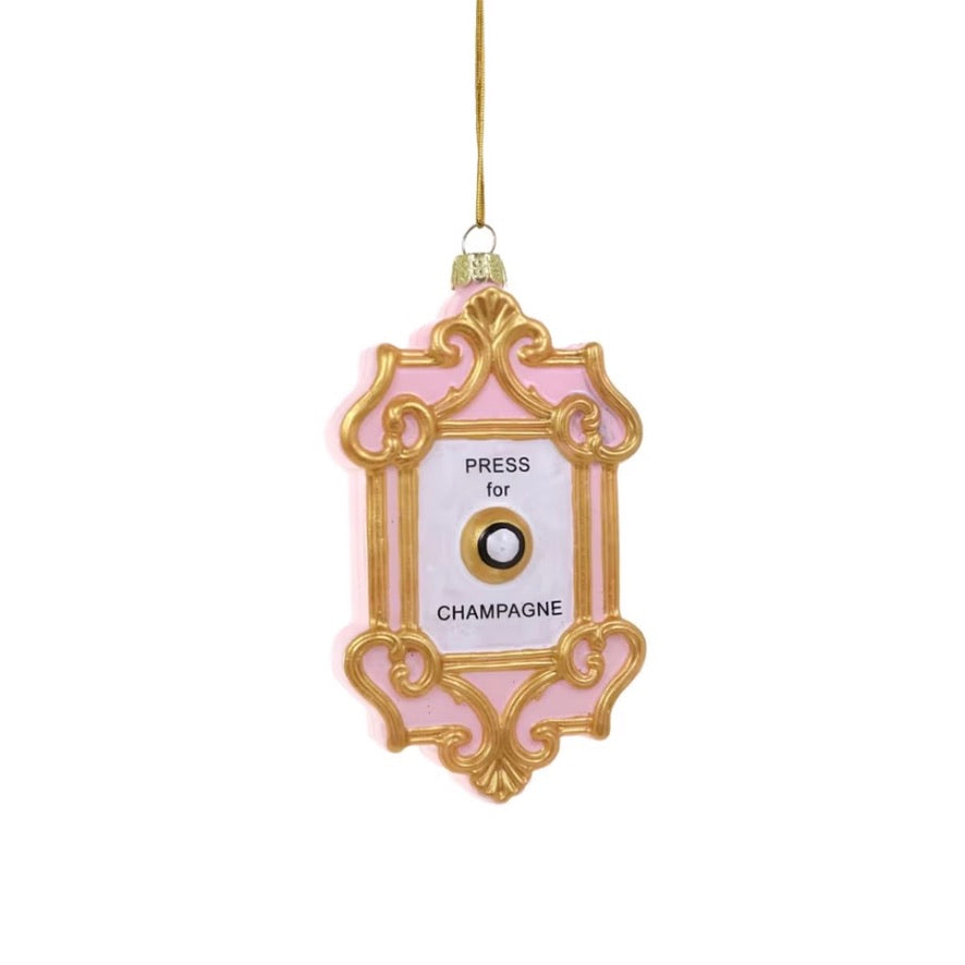 Cody Foster Press For Champagne Button Glass Ornament
