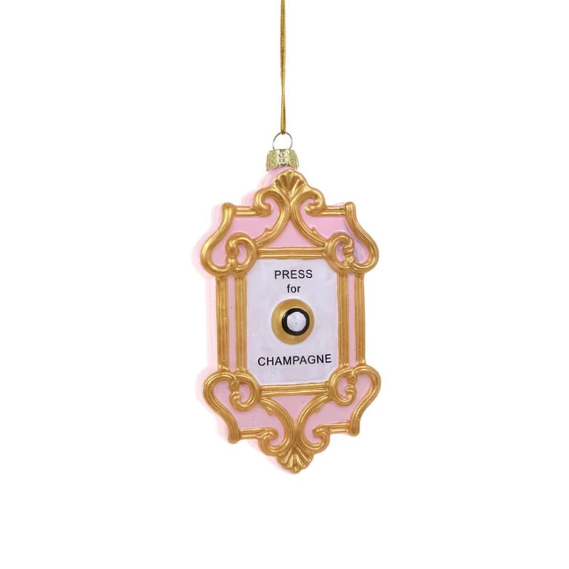 Cody Foster Press For Champagne Button Glass Ornament