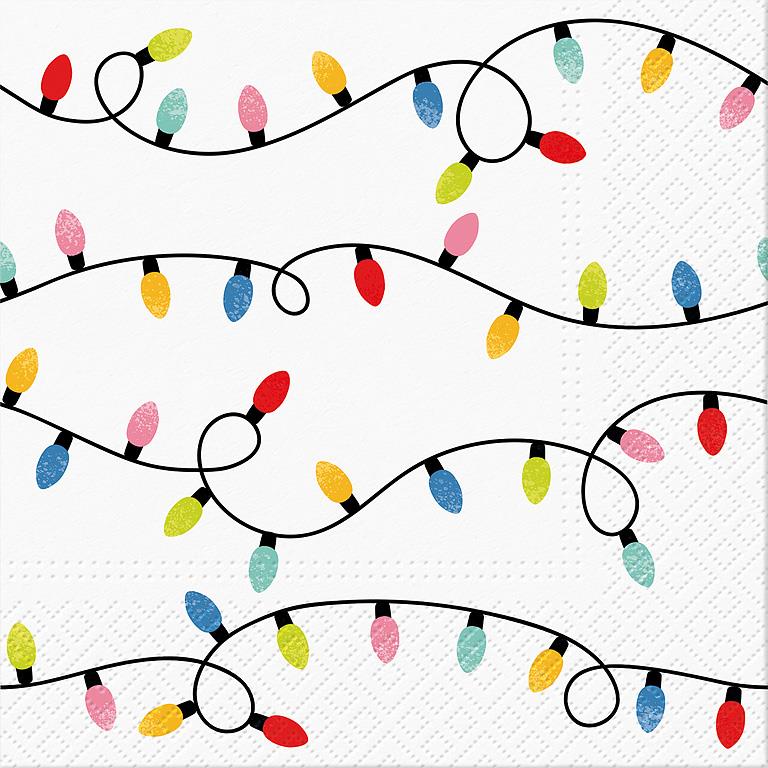 Festive Lights Paper Lunch Napkins