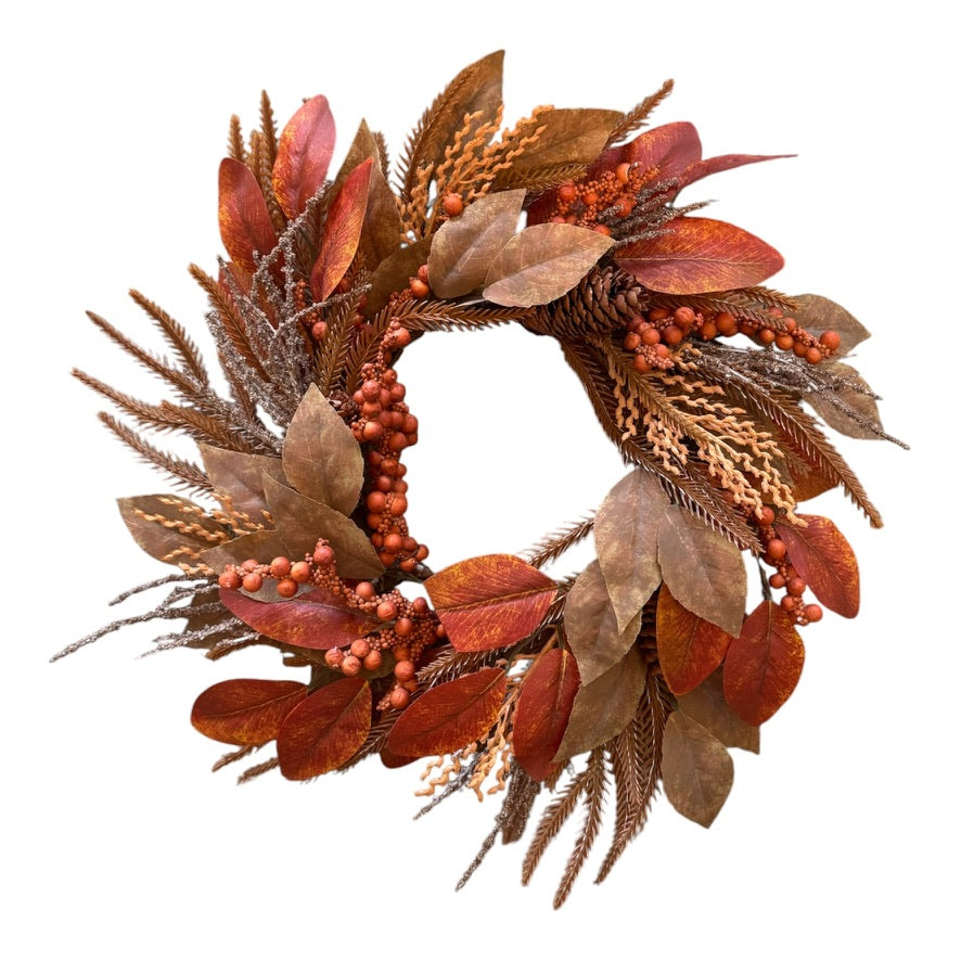 Fall Pineberry Wreath | Putti Autumn Thanksgiving Celebrations