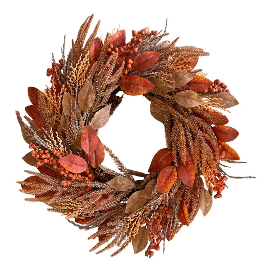 Fall Pineberry Wreath | Putti Autumn Thanksgiving Celebrations