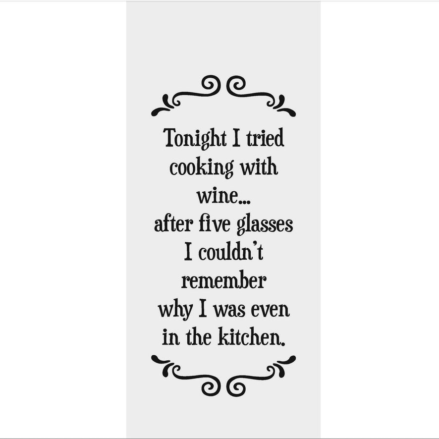 "Five Glasses" Flour Sack Towel | Putti Fine Furnishings