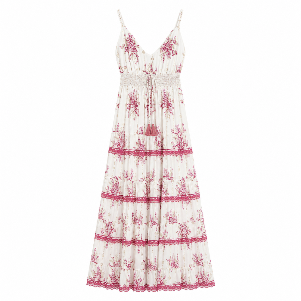 Floral Maxi Dress - Pink | Putti Fine Fashions
