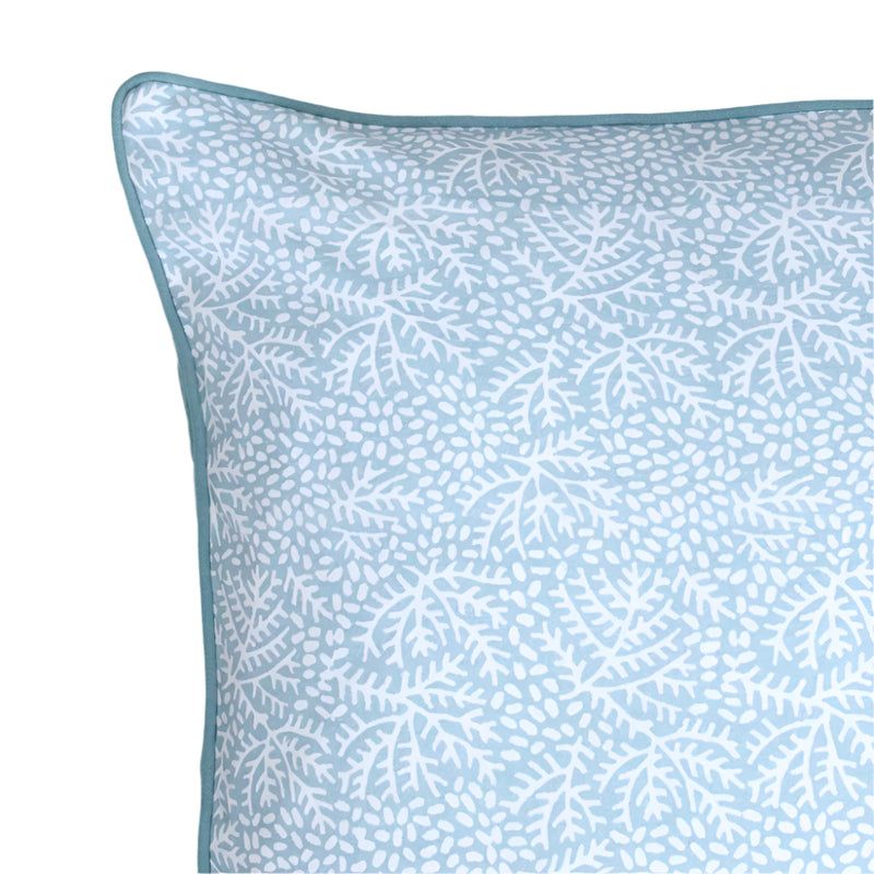 Floral Mineral Blue Throw Pillow | Putti Fine Furnishings