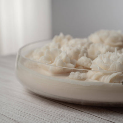 Flower Candle in Glass Bowl | Putti Fine Furnishings