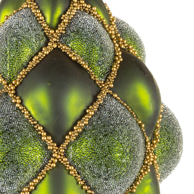 Forest Green Glass Finial Ornament | Putti Christmas Decorations
