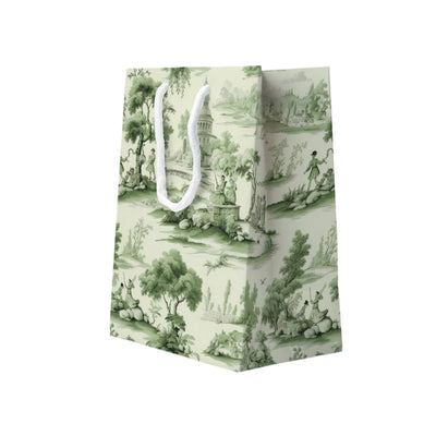 French Toile Gift Bag - Green | Putti Fine Furnishings