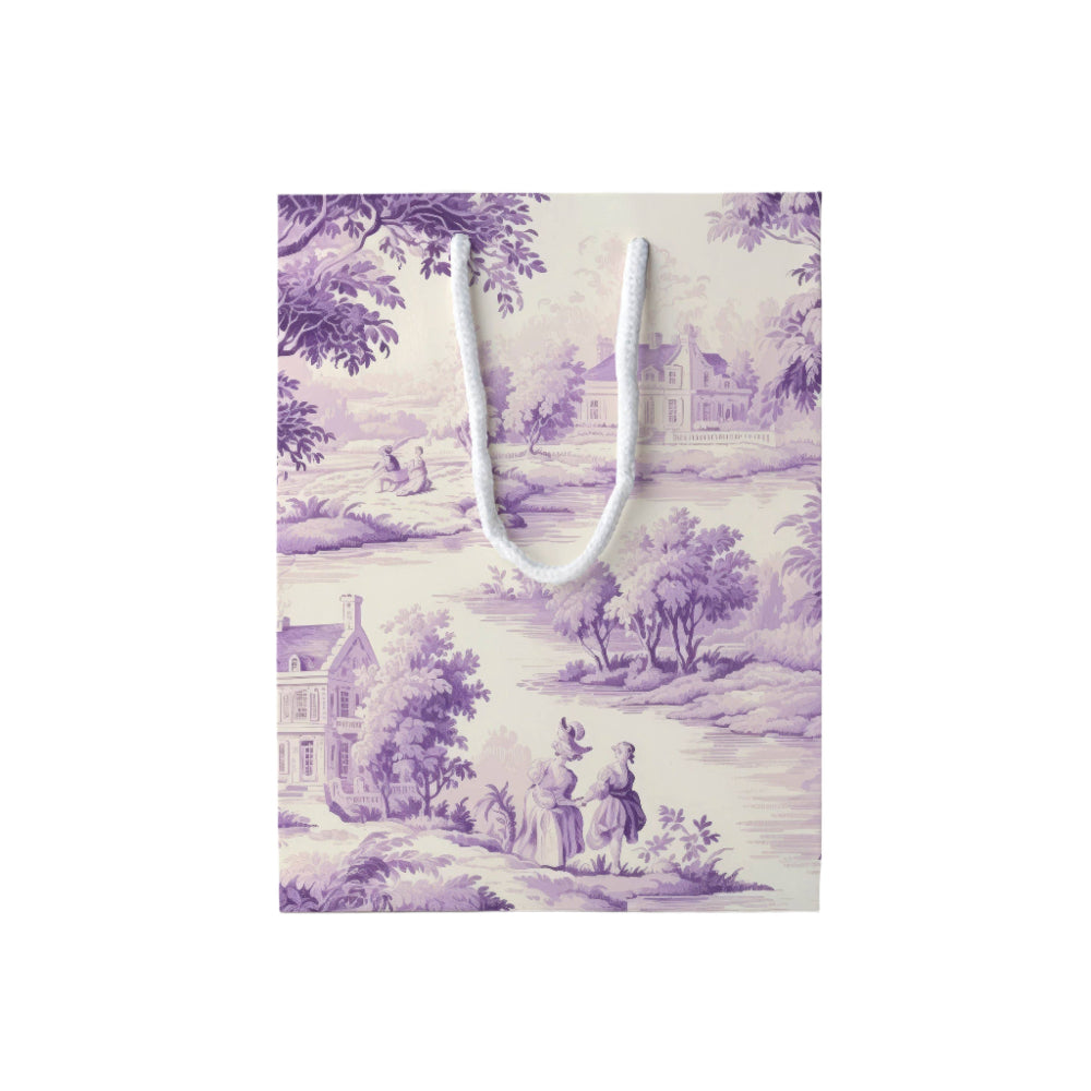 French Toile Gift Bag - Lavender | Putti Fine Furnishings