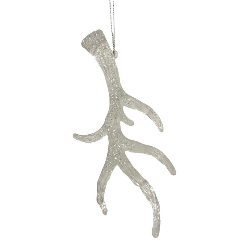 Frosted Antler Ornament