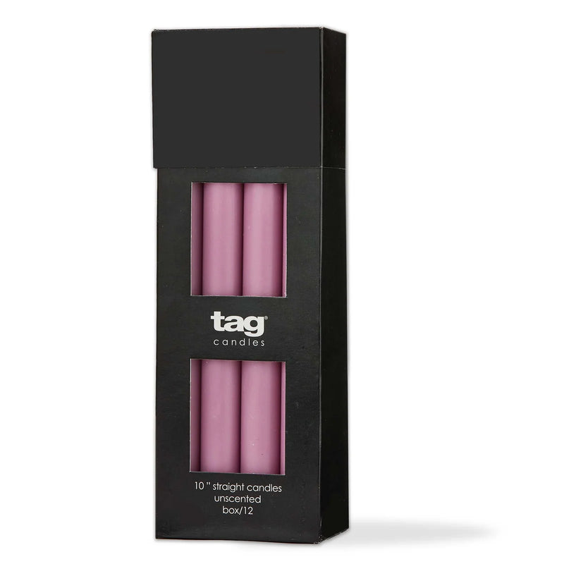 Straight Candles 10" - Mauve | Putti Fine Furnishings