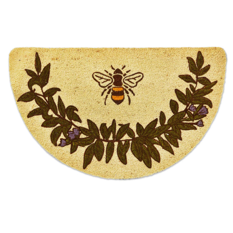 Bee Pvc Coir Half Circle Doormat | Putti Easter Decor