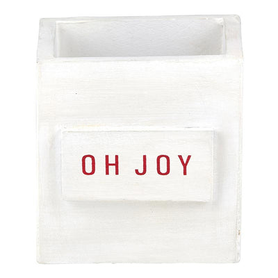 "Oh Joy" Wooden Box | Putti Christmas Decor