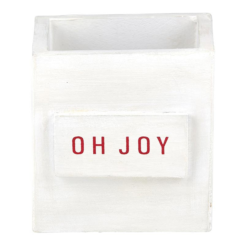 "Oh Joy" Wooden Box | Putti Christmas Decor