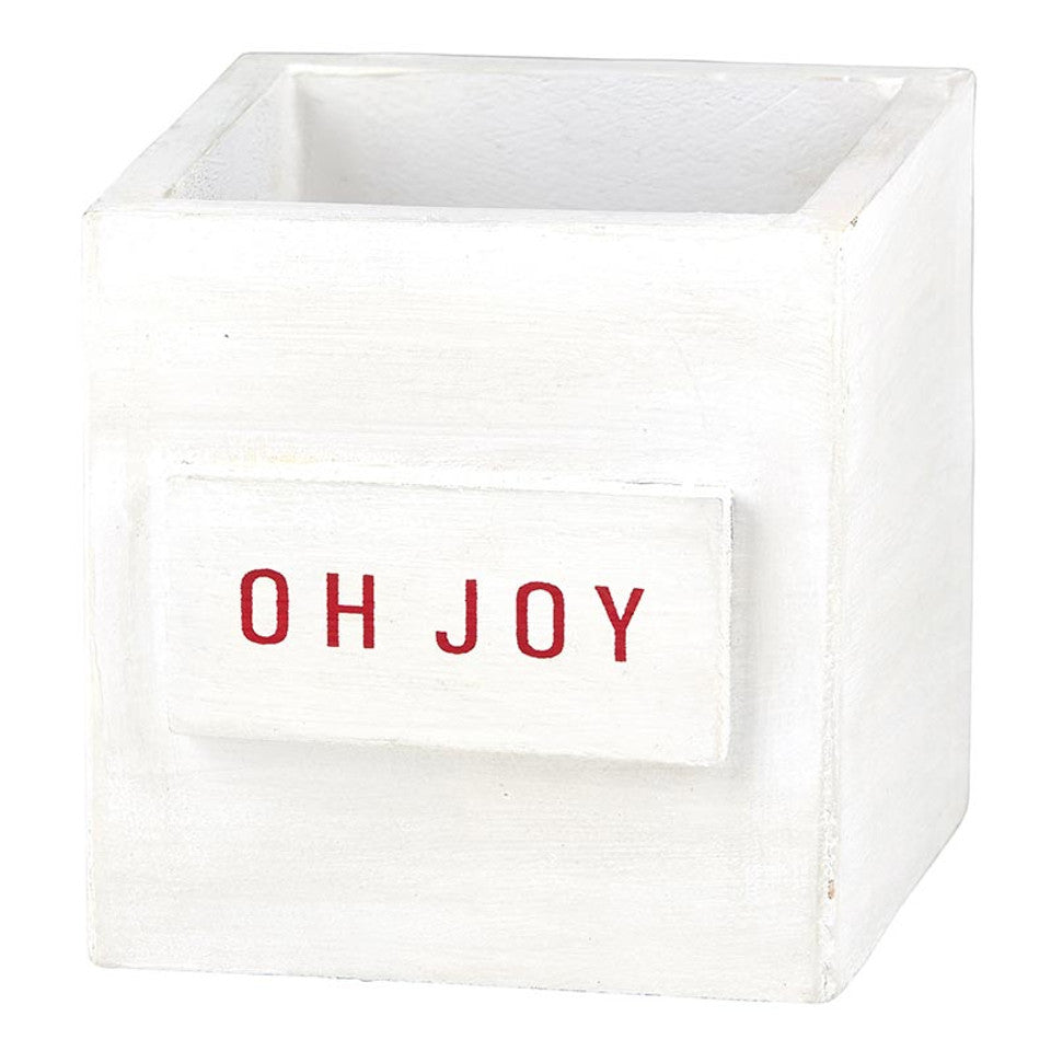 "Oh Joy" Wooden Box | Putti Christmas Decor