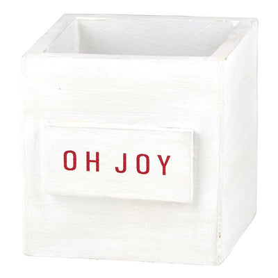 "Oh Joy" Wooden Box | Putti Christmas Decor