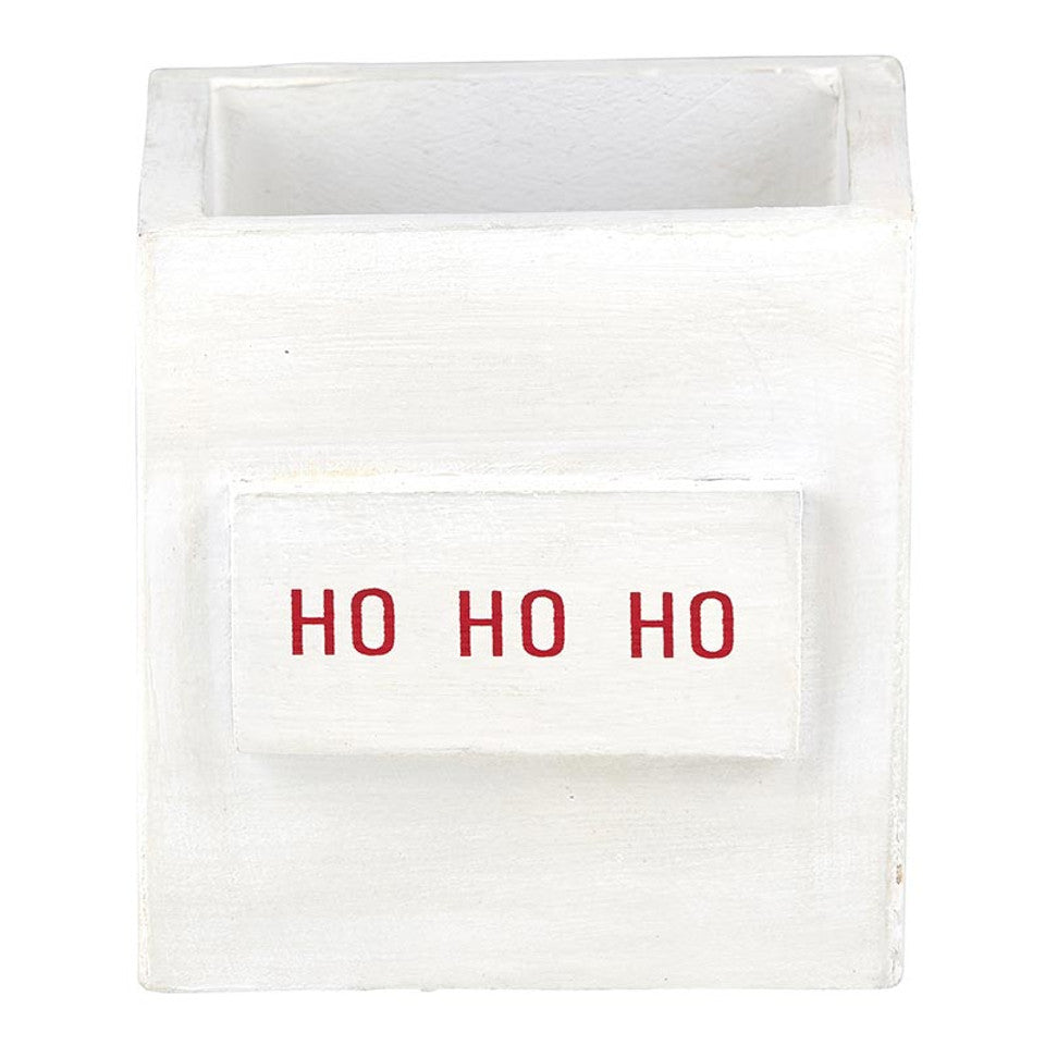 "Ho Ho Ho" Wooden Box | Putti Christmas Decor