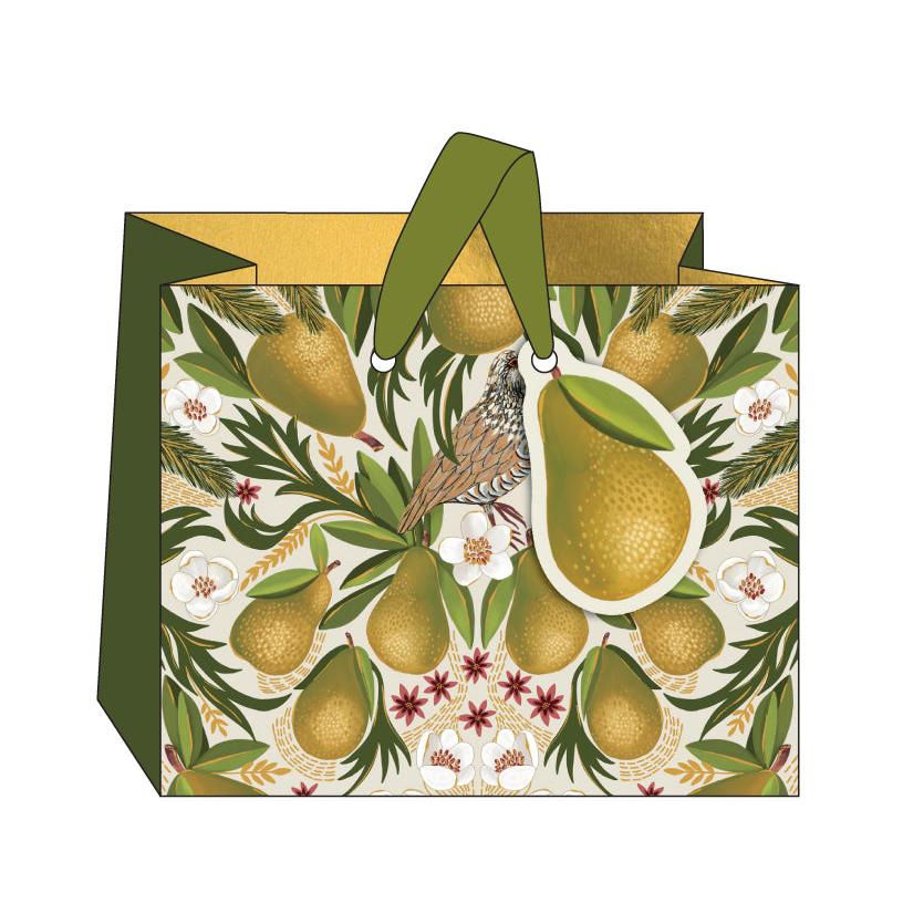 Festive Pear Medium Christmas Gift Bag | Putti Christmas