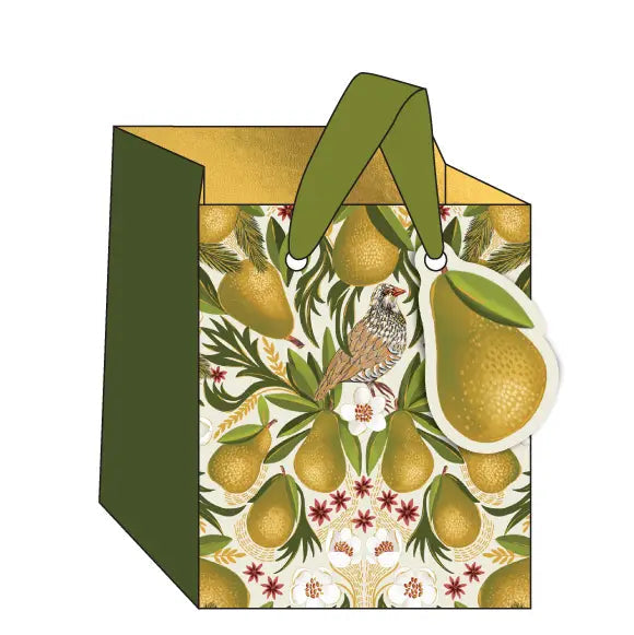 Festive Pear Small Christmas Gift Bag