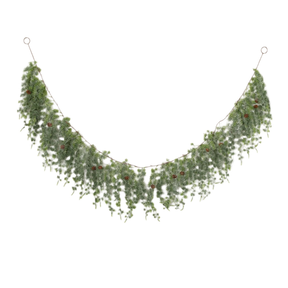 Frosted Pine Garland | Putti Christmas Decorations
