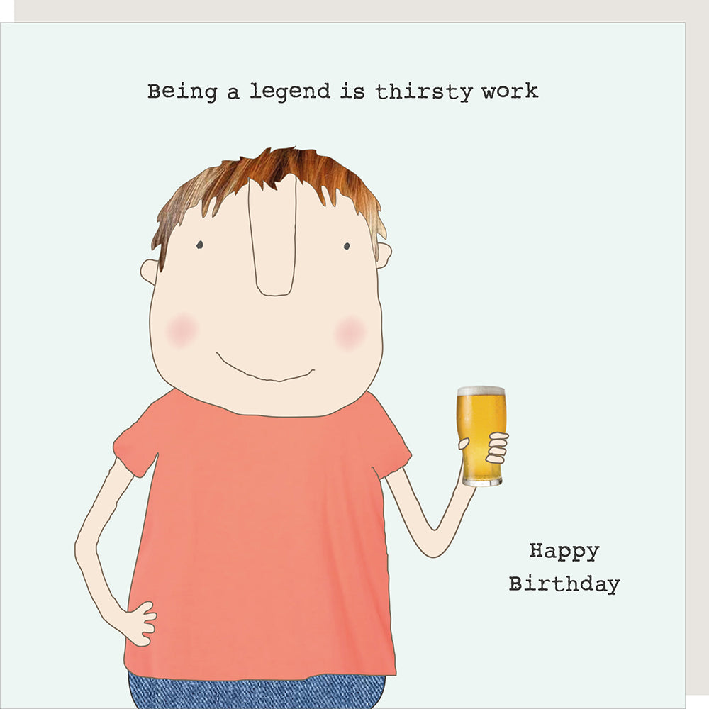 Rosie Made a Thing Greeting Card - Thirsty Work  | Putti Fine Furnishings