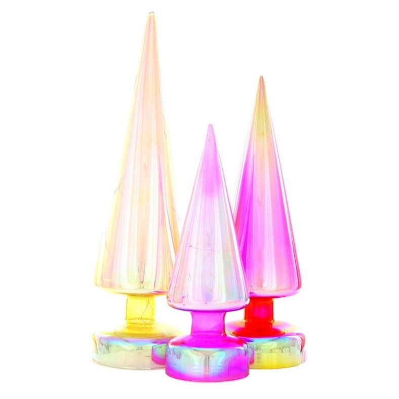 Cody Foster Iridescent Cone Glass Tree | Putti Christmas Decorations