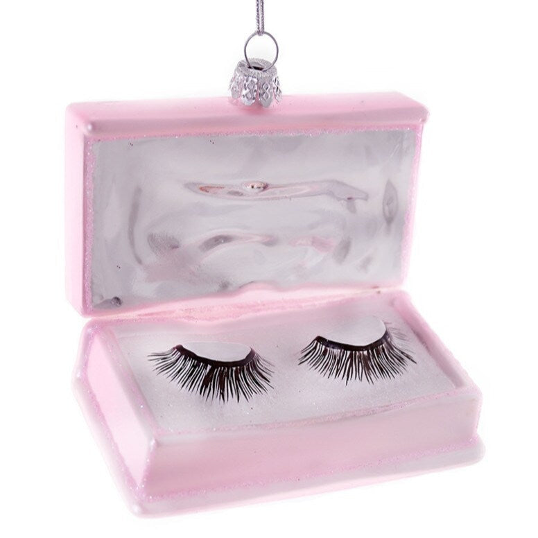 Cody Foster Fake Eyelashes Glass Ornament