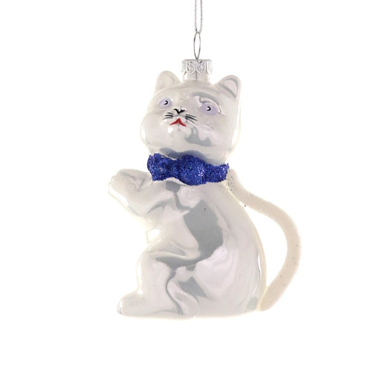 Blue and White Cat Teapot Ornament | Putti Christmas Decorations