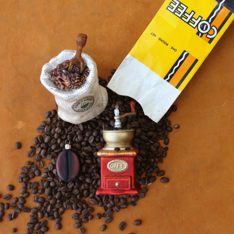 Cody Foster Vintage Coffee grinder Glass Ornament | Putti Christmas Decorations